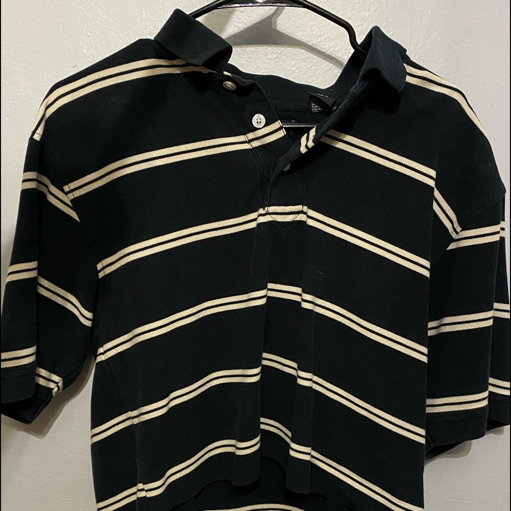 Siegfried, large mens shirt that has been cropped.